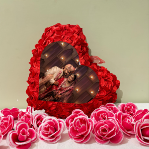 Personalized Rose Petal-Shaped Pillow Cover, 38 x 38 cm, Ideal for Gifts | Anniversary